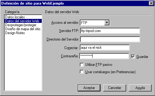 Definición Sitio WebEjemplo