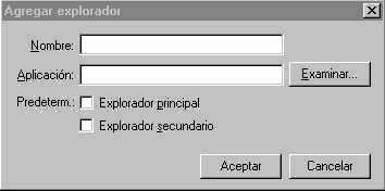 Agregar navegador o explorador