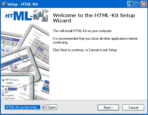 html kit instalar