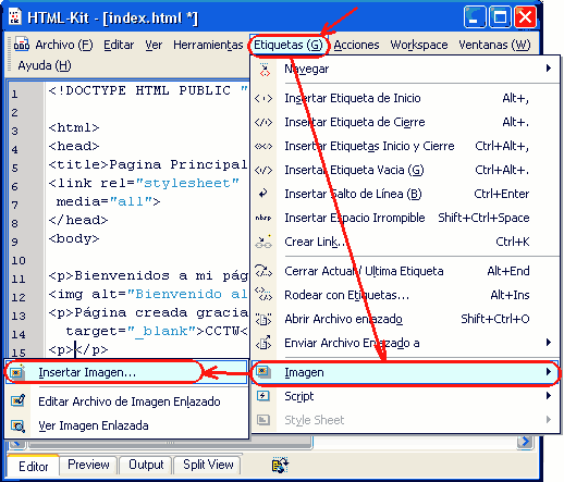 Insertar imagenes con el Html-Kit