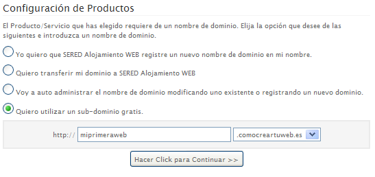 opciones de dominio para el hosting gratuito cctw