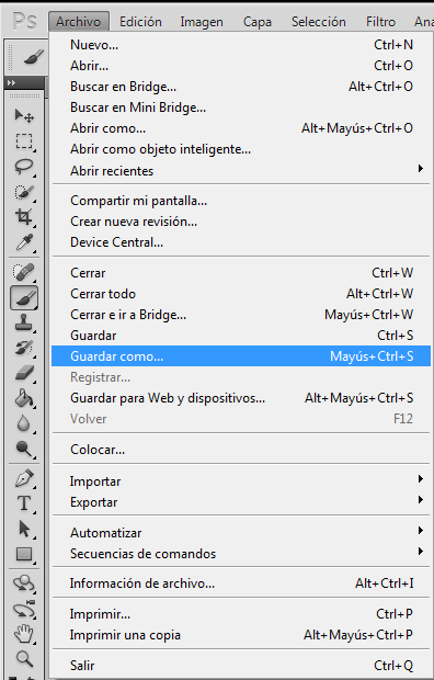 Cómo guardar un archivo con Photoshop